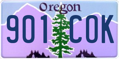 OR license plate 901COK