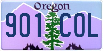 OR license plate 901COL