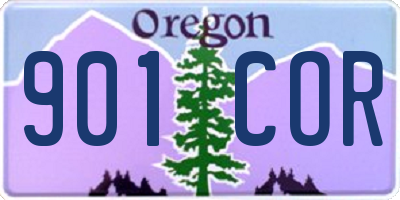 OR license plate 901COR
