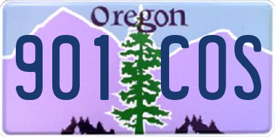 OR license plate 901COS