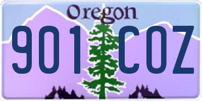 OR license plate 901COZ
