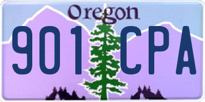 OR license plate 901CPA