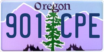 OR license plate 901CPE