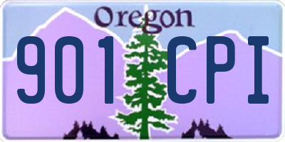 OR license plate 901CPI