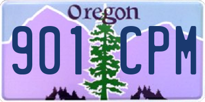 OR license plate 901CPM