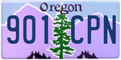 OR license plate 901CPN