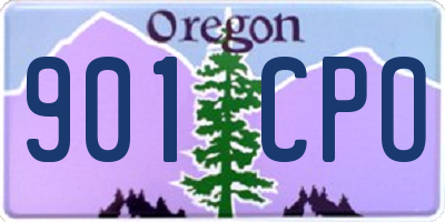 OR license plate 901CPO