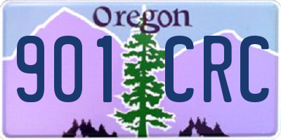 OR license plate 901CRC