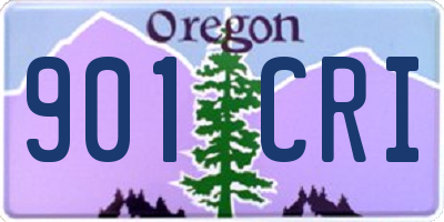OR license plate 901CRI