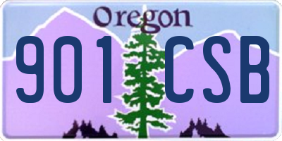 OR license plate 901CSB