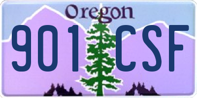 OR license plate 901CSF