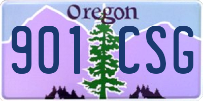 OR license plate 901CSG