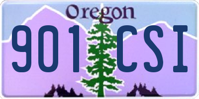 OR license plate 901CSI