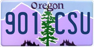 OR license plate 901CSU