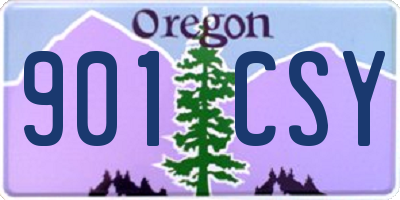 OR license plate 901CSY