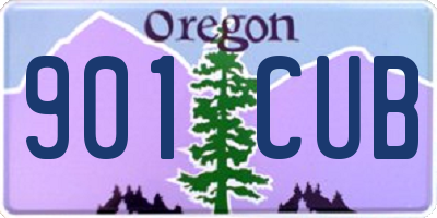 OR license plate 901CUB