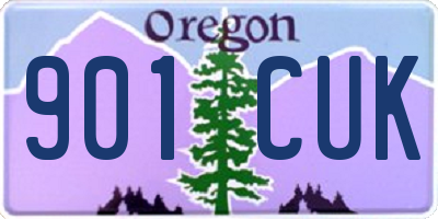 OR license plate 901CUK