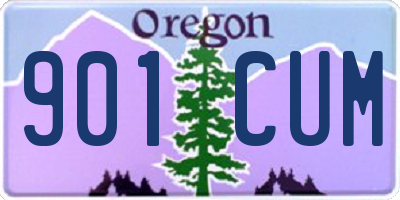OR license plate 901CUM