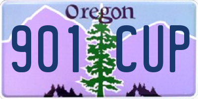 OR license plate 901CUP