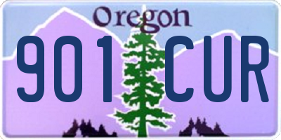 OR license plate 901CUR