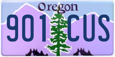 OR license plate 901CUS