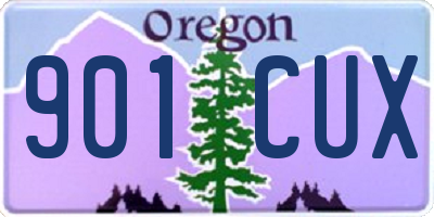 OR license plate 901CUX