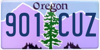 OR license plate 901CUZ