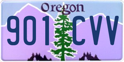 OR license plate 901CVV