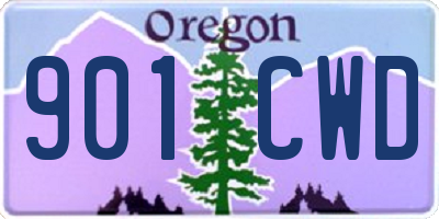 OR license plate 901CWD