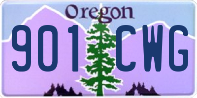 OR license plate 901CWG