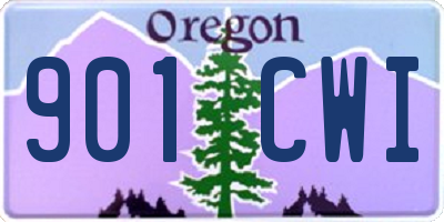 OR license plate 901CWI