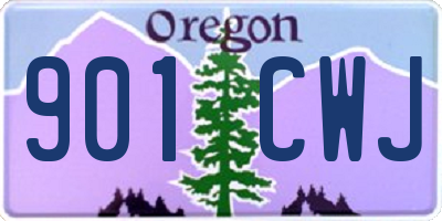 OR license plate 901CWJ