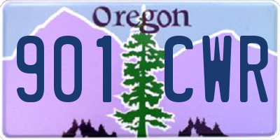OR license plate 901CWR