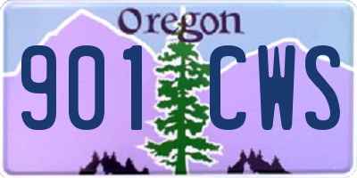 OR license plate 901CWS