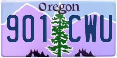 OR license plate 901CWU