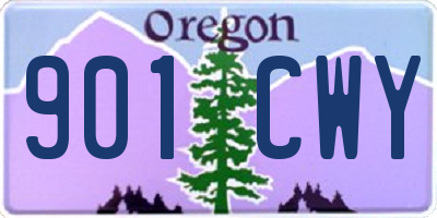 OR license plate 901CWY