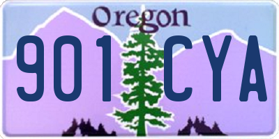 OR license plate 901CYA