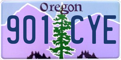 OR license plate 901CYE