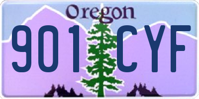 OR license plate 901CYF