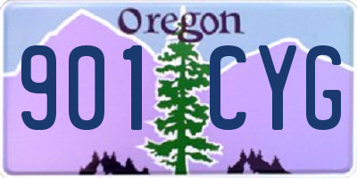 OR license plate 901CYG