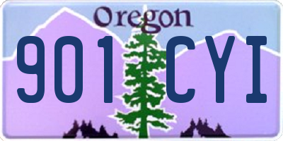 OR license plate 901CYI