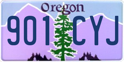 OR license plate 901CYJ