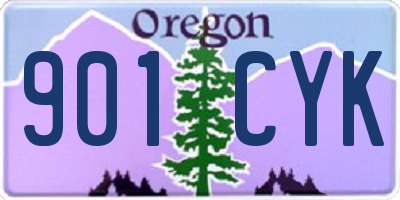 OR license plate 901CYK