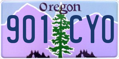 OR license plate 901CYO