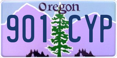 OR license plate 901CYP