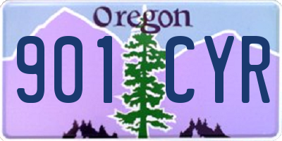 OR license plate 901CYR