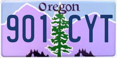 OR license plate 901CYT