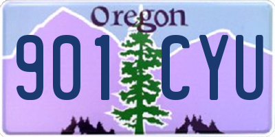OR license plate 901CYU