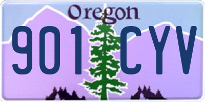 OR license plate 901CYV
