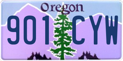 OR license plate 901CYW